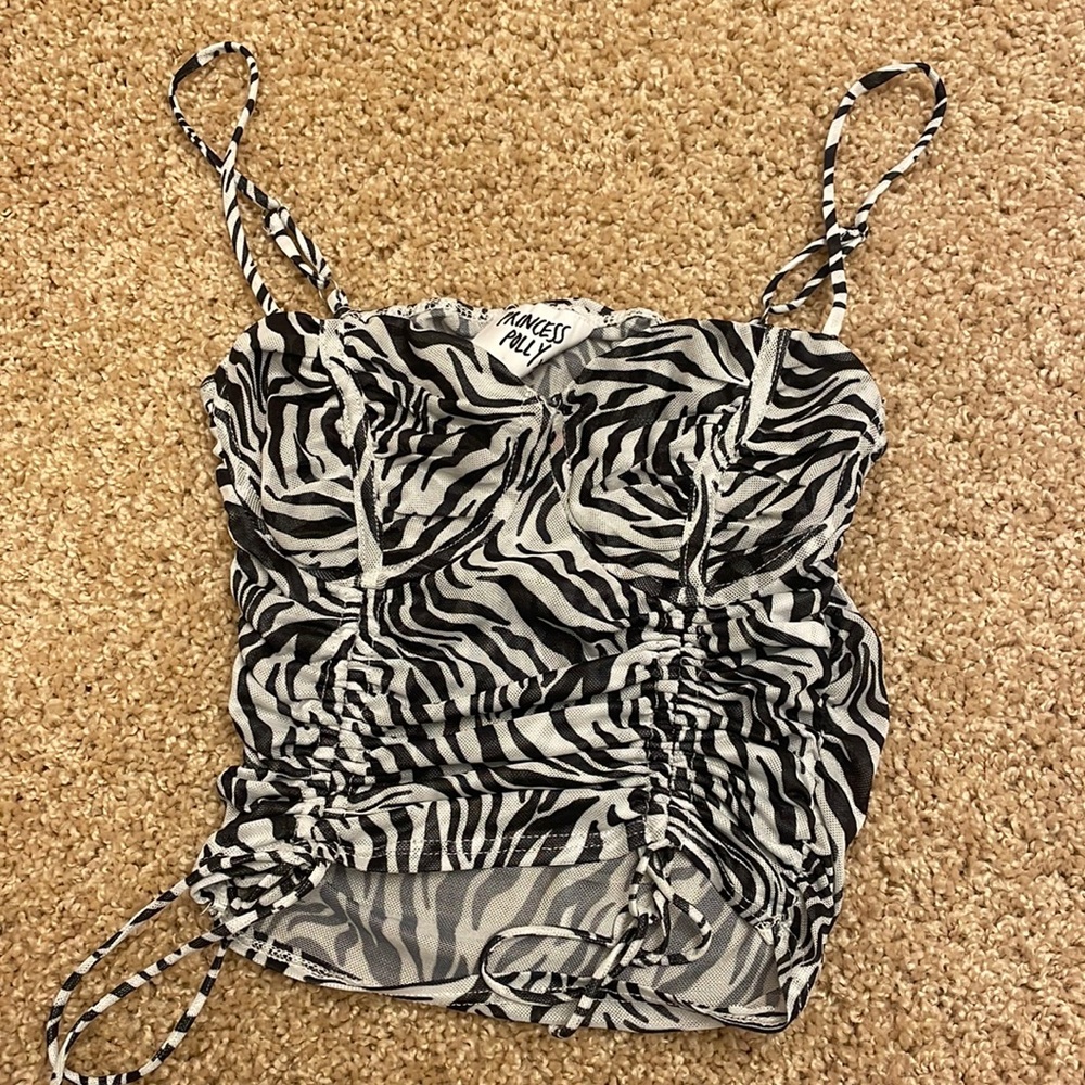 Princess Polly zebra crop top